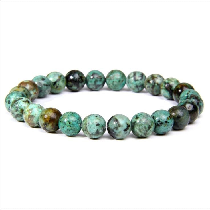 Turquoise -  8 mm Stretchable Unisex Bracelet