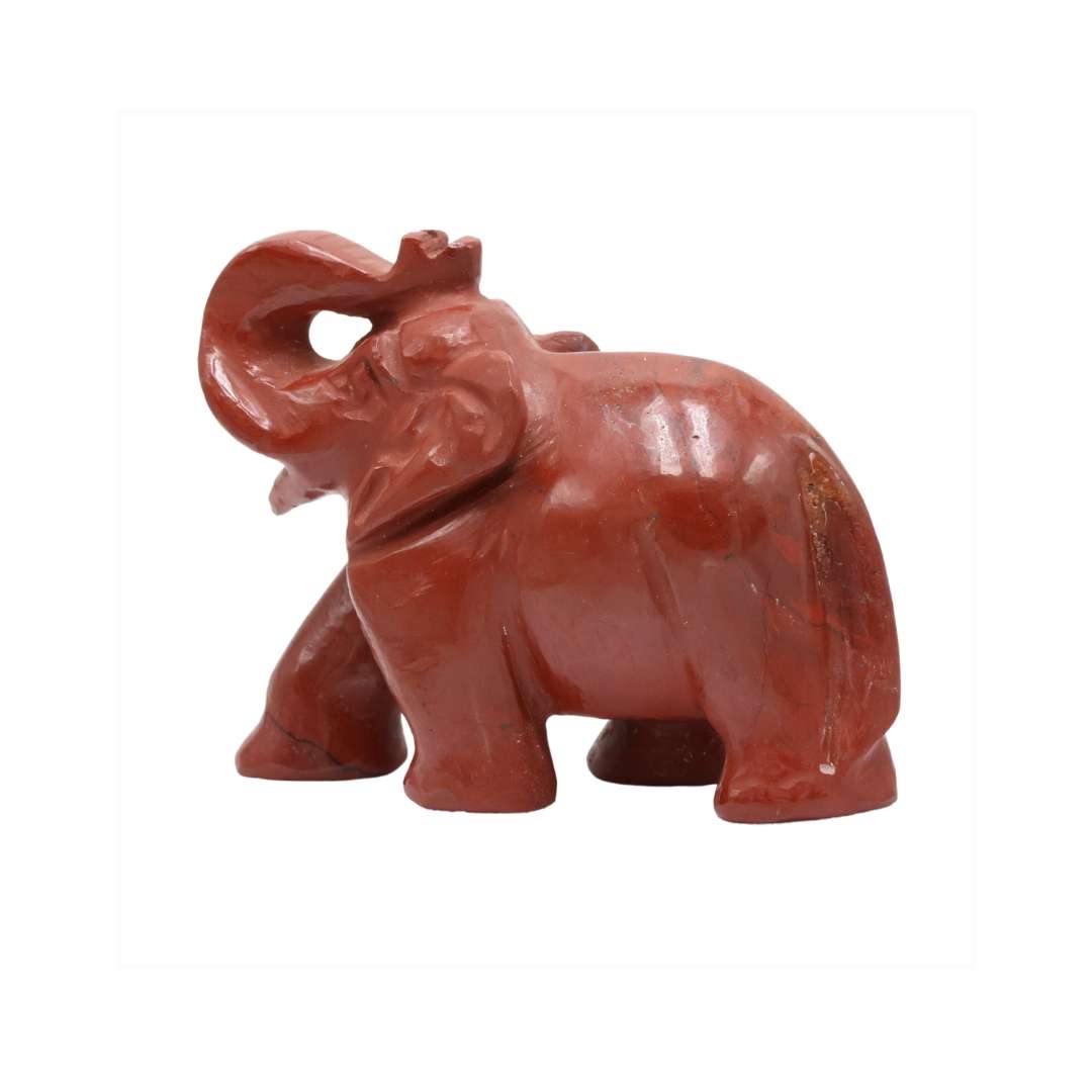 Red Jasper Elephant – Symbol of Strength, Stability & Prosperity Krystal Touch