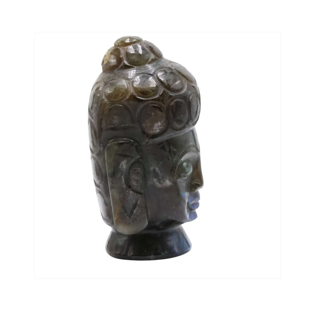 Labradorite Buddha Head – For Intuition, Protection & Inner Peace Krystal Touch