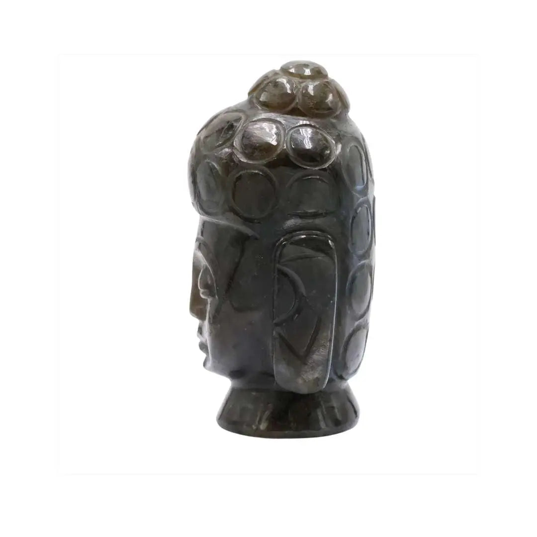 Labradorite Buddha Head – For Intuition, Protection & Inner Peace - Krystal Touch