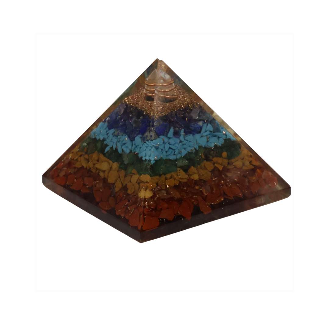 7 Chakra Pyramid – Energy Balancing Tool for Meditation & Healing Krystal Touch