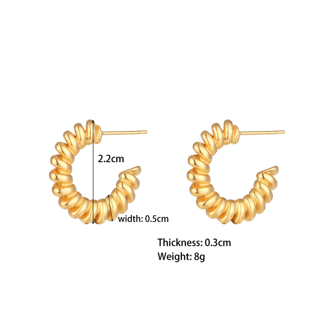 Twisted Spring Touch - 18KT Gold