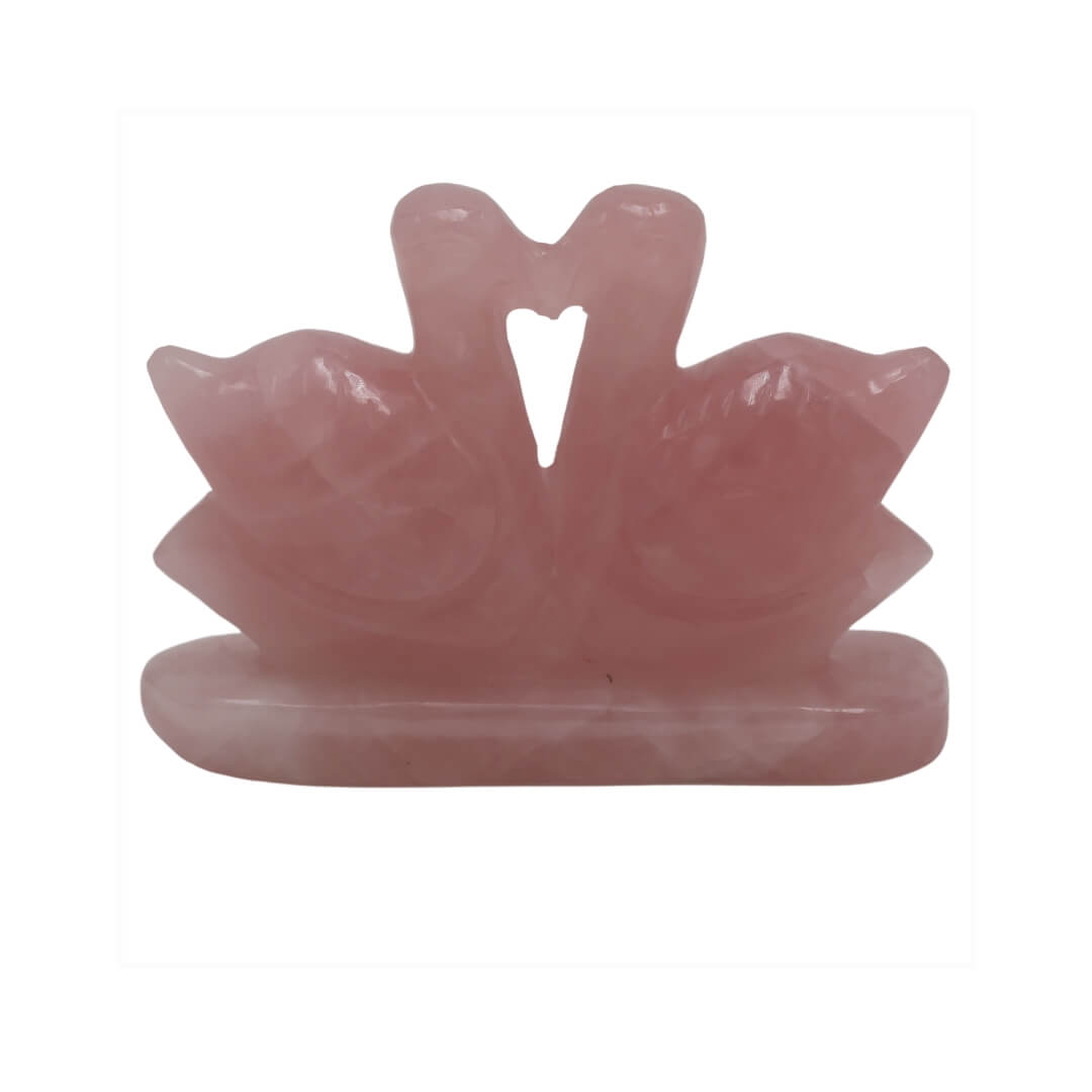 Rose Quartz Love Birds – Crystal of Romance, Harmony & Emotional Healing