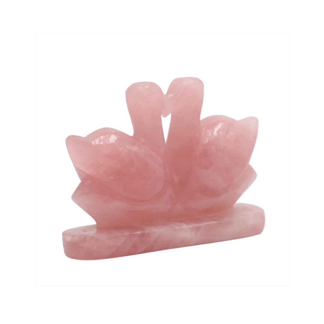 Rose Quartz Love Birds – Crystal of Romance, Harmony & Emotional Healing