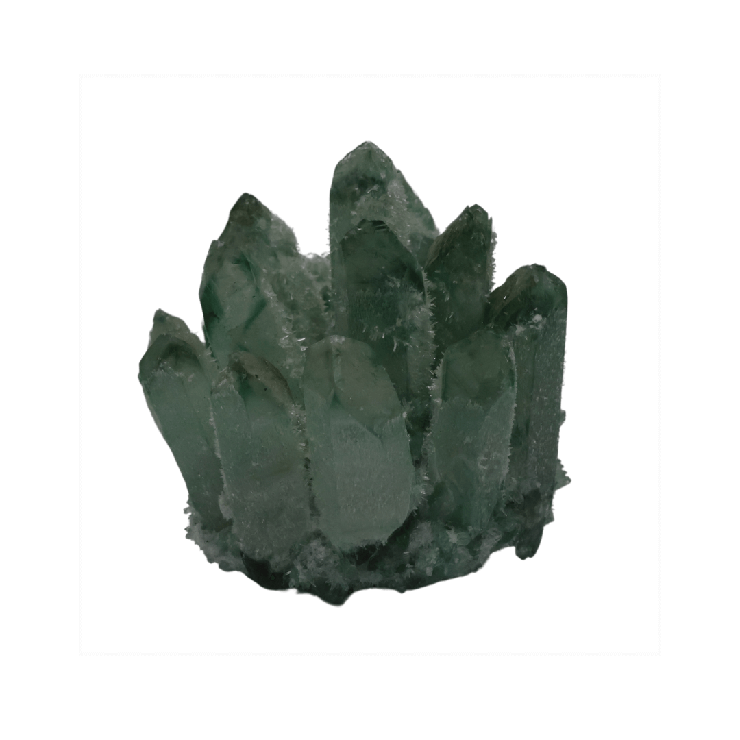 Green Phantom Quartz Cluster – Growth, Healing & Spiritual Expansion Krystal Touch