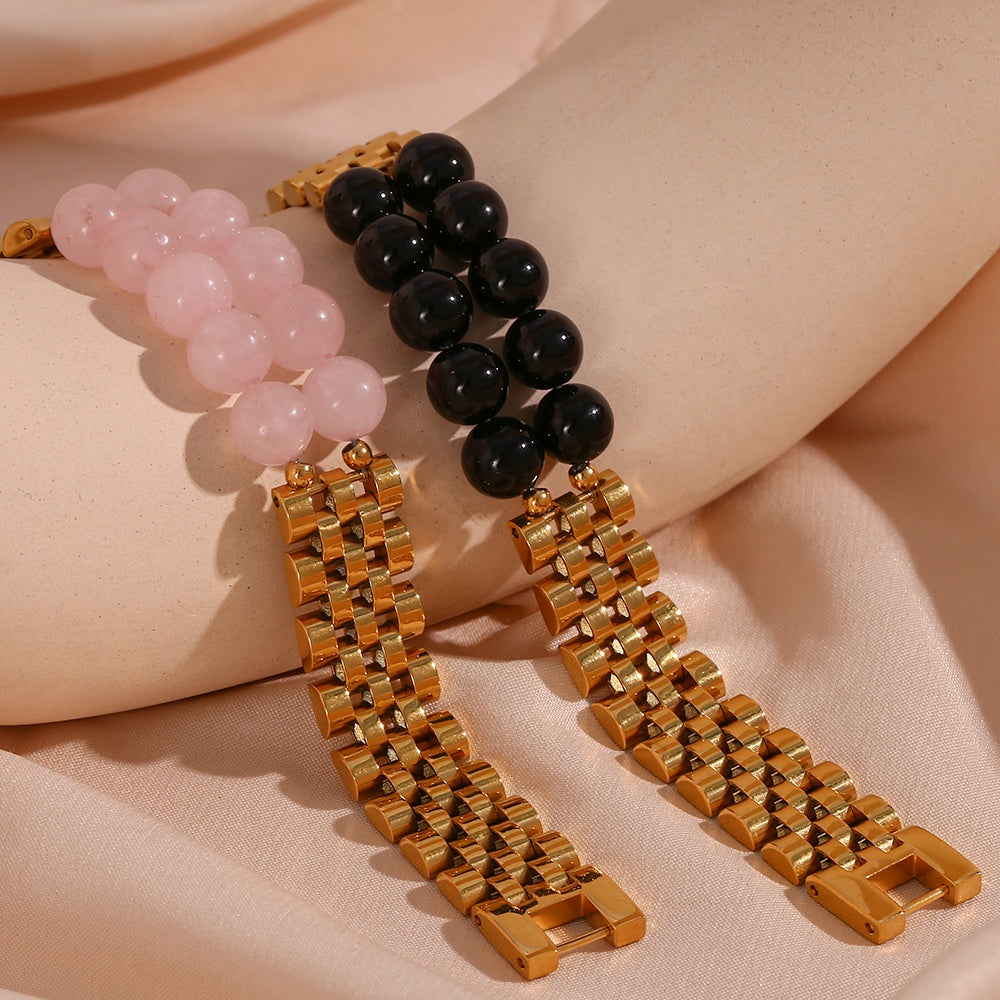 Crystal Watch Bracelet - 18k Gold Plated Krystal Touch