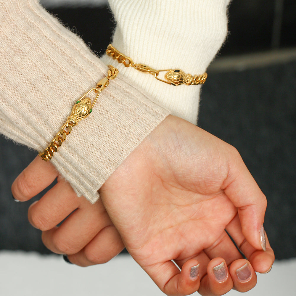 snake bracelet - 18kt Gold Plated