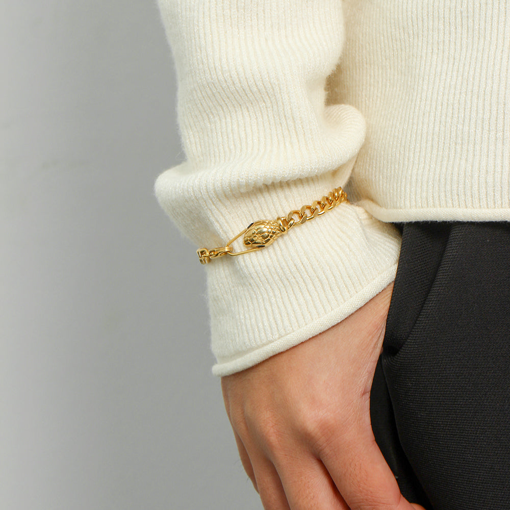 snake bracelet - 18kt Gold Plated