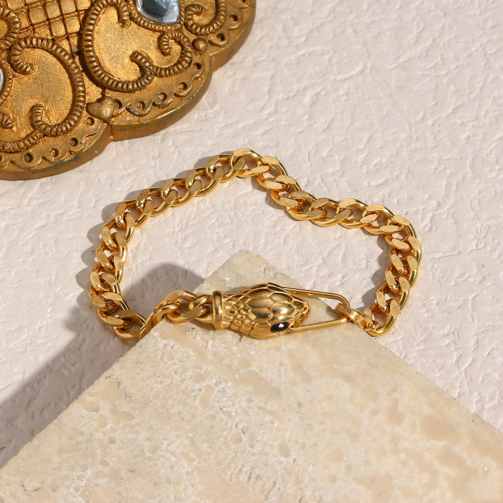 snake bracelet - 18kt Gold Plated