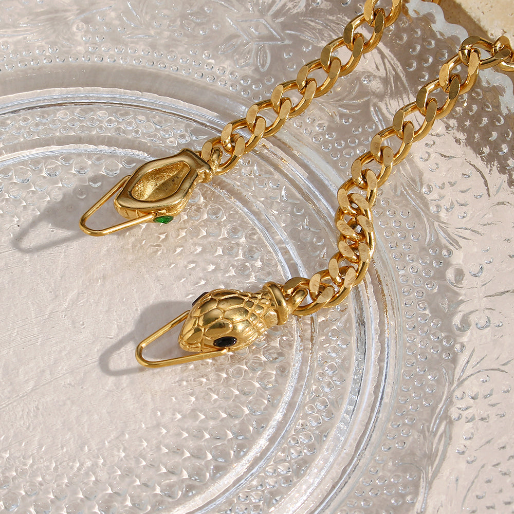 snake bracelet - 18kt Gold Plated