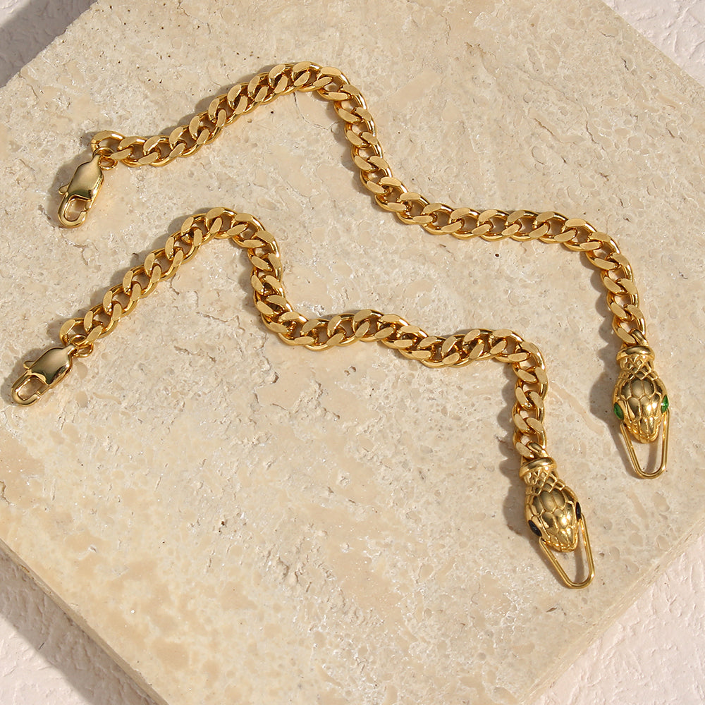 snake bracelet - 18kt Gold Plated