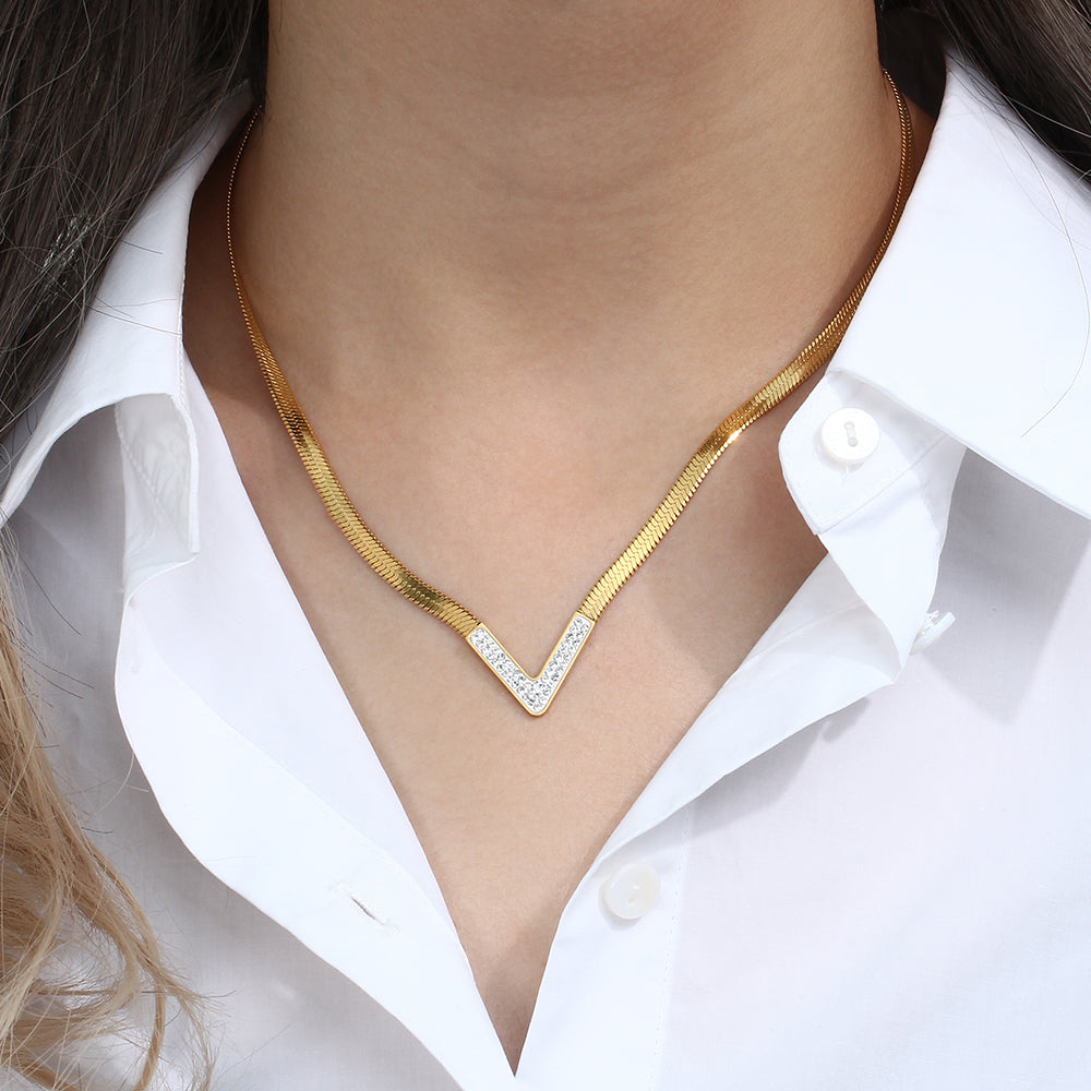 Zircon Stone Vixen Necklace - 18k Gold plated My Store