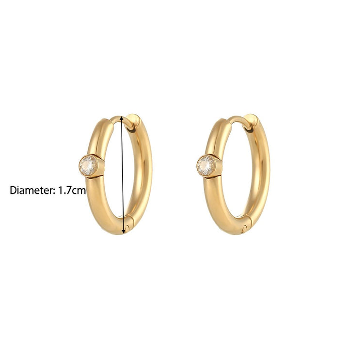 Mini Designer Hoop -18KT Gold Plated