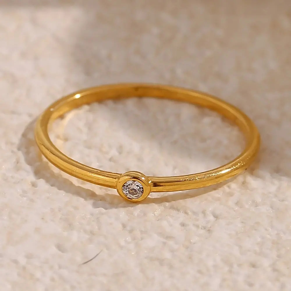 Dainty Silver Glow Ring – 925 Sterling Silver - Krystal Touch