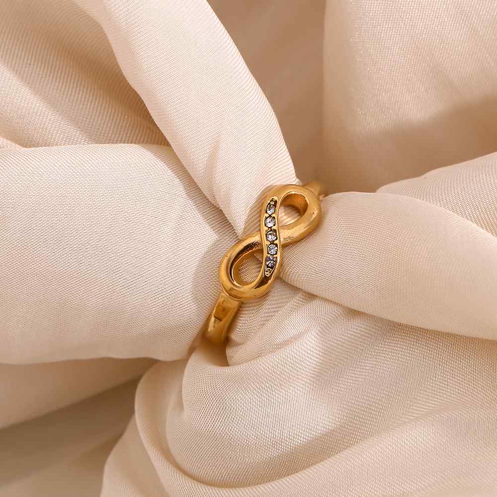 Infinity Eternal Ring – 18KT Gold Plated - Krystal Touch
