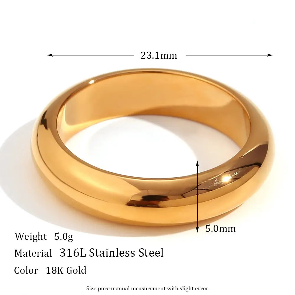 Classic Duo Ring – 18KT Gold Plated - Krystal Touch