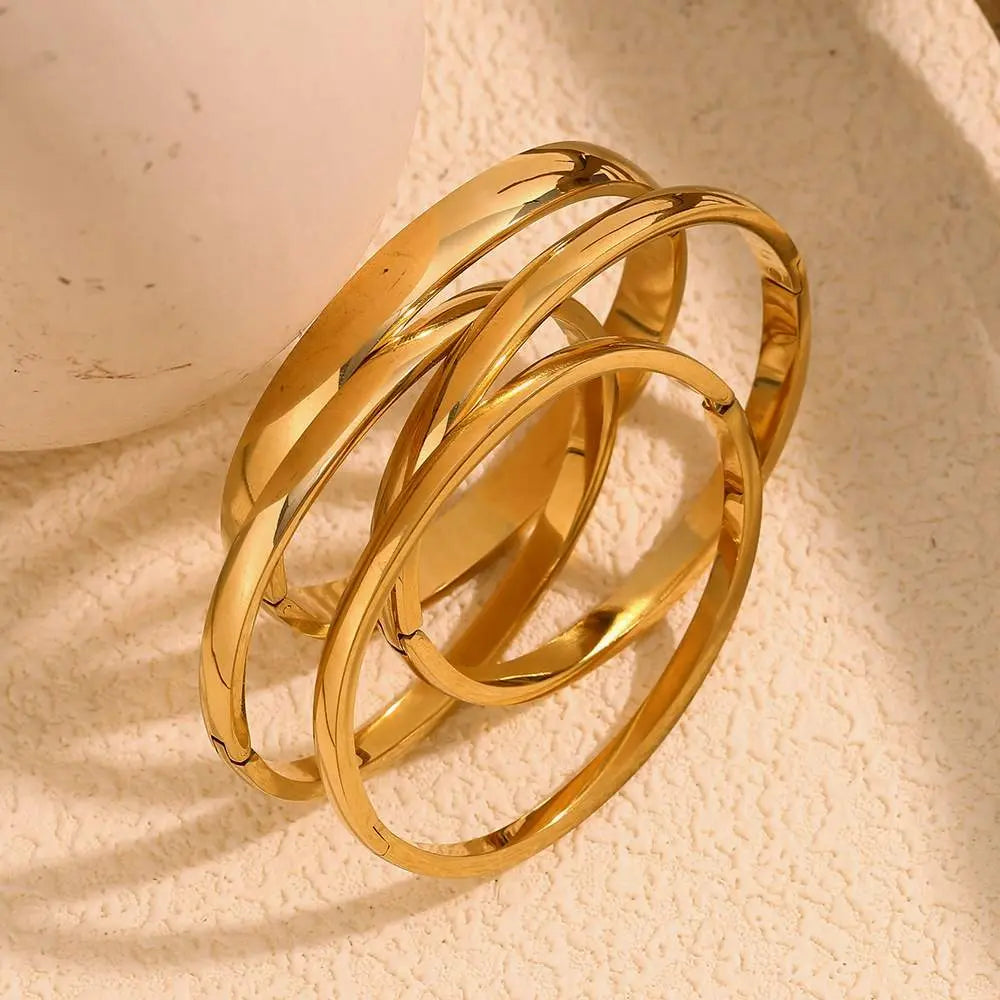 Fashion Bracelets cum Bangles – 18KT Gold Plated - Krystal Touch