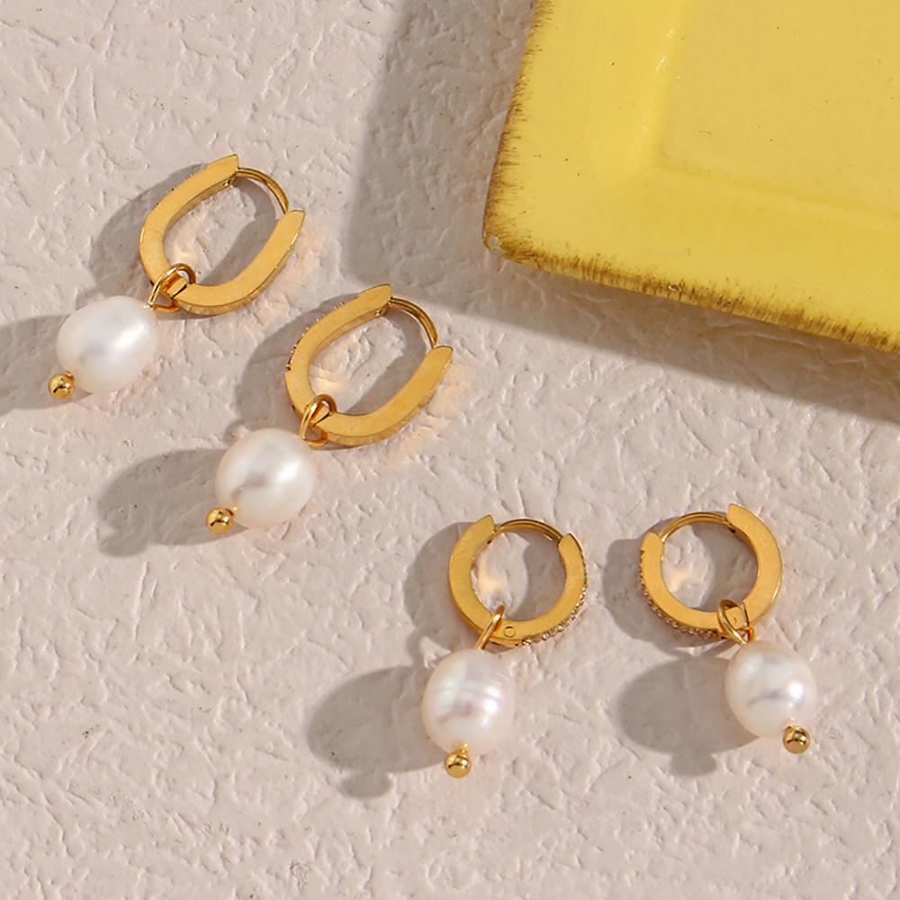 Tiny Pearl Drop - Vintage Touch - 18KT Gold plated Krystal Touch