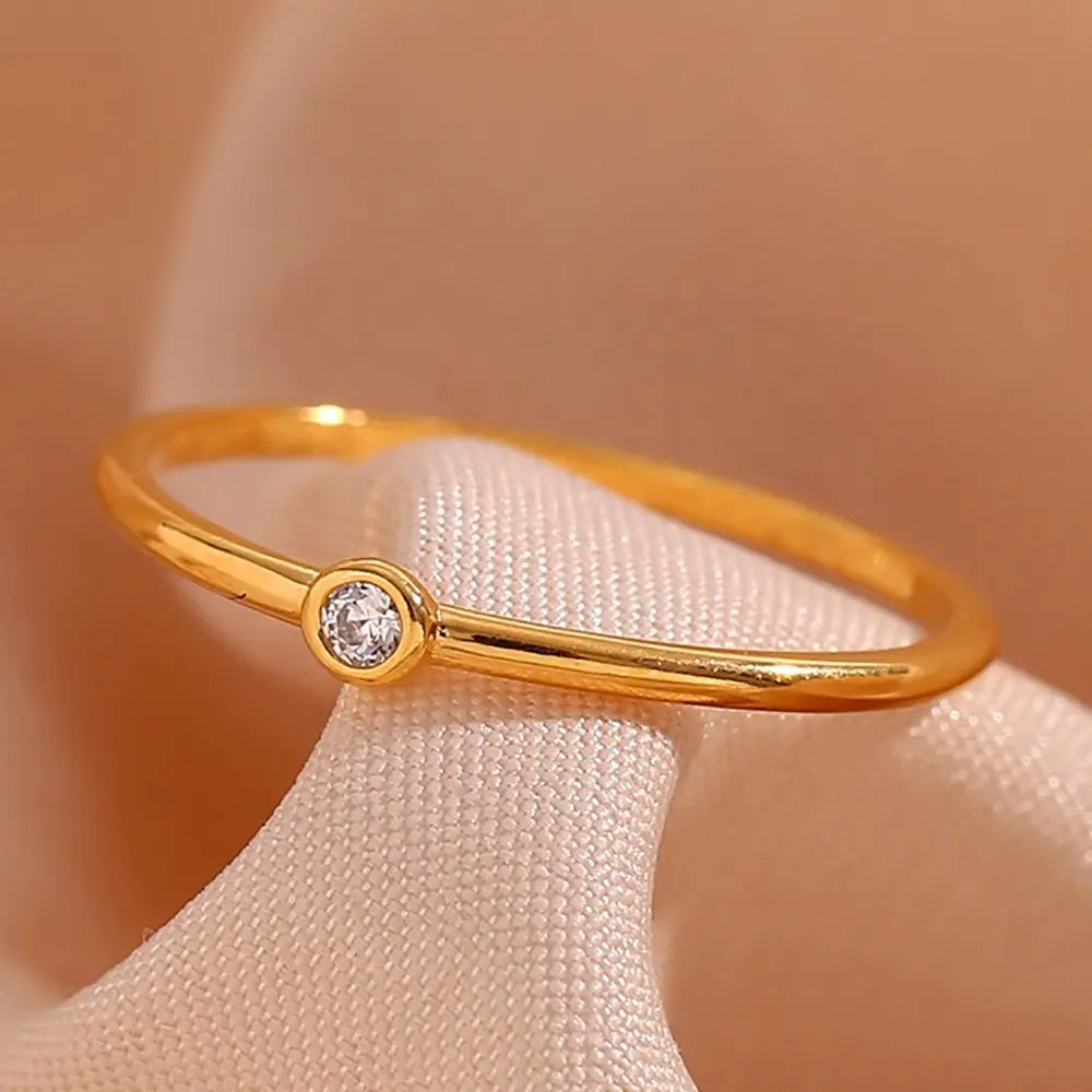 Dainty Silver Glow Ring – 925 Sterling Silver - Krystal Touch