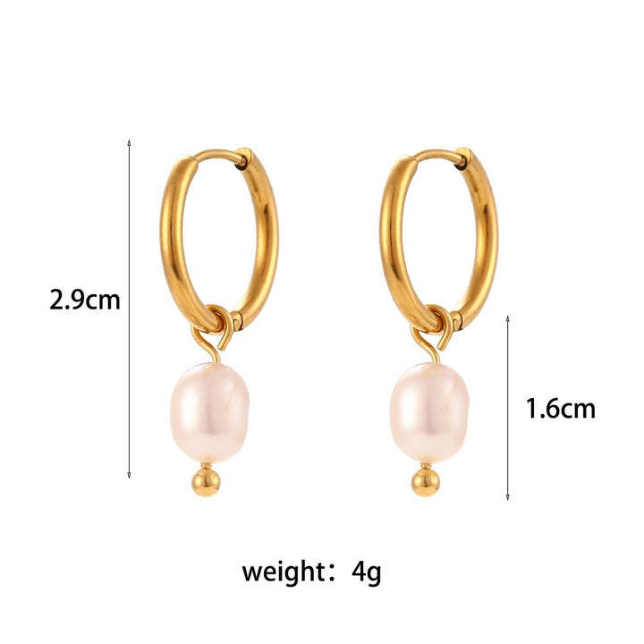 Elegant Pearl Drop – 18KT Gold Plated