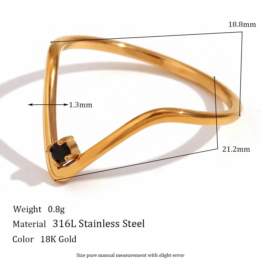 Regal Vanki Ring – 18KT Gold Plated - Krystal Touch