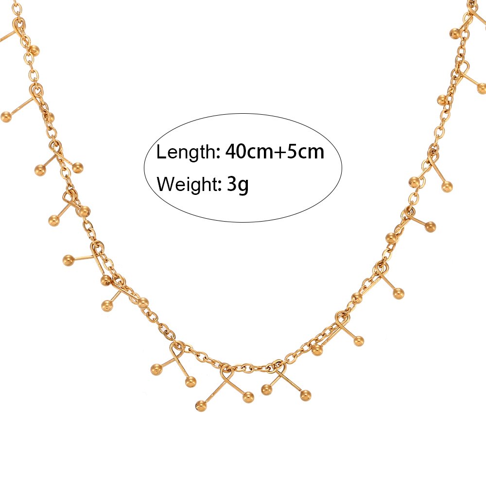 Bead Charm Necklace Krystal Touch