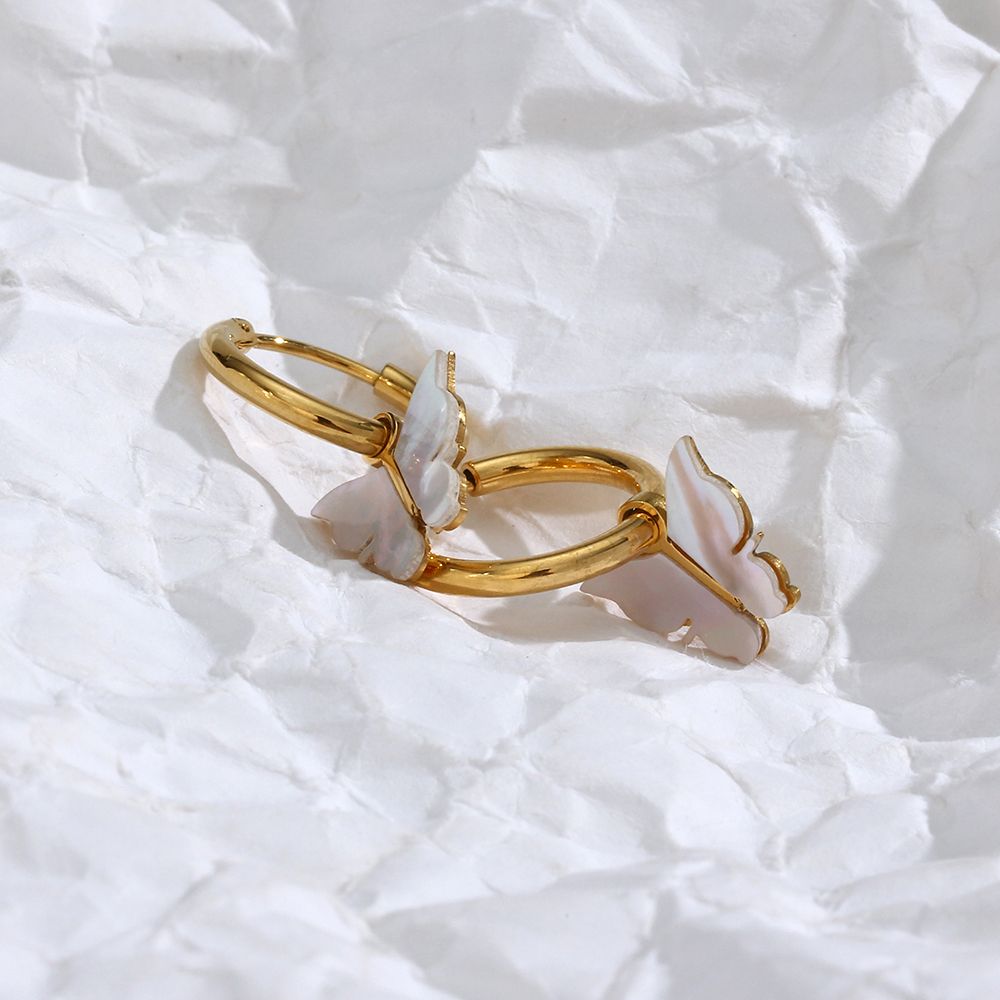 Cute Butterfly Earring - 18KT Gold Plated Krystal Touch