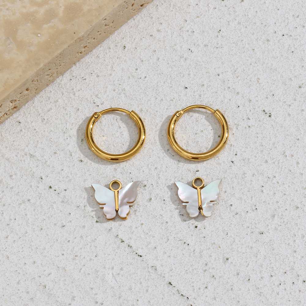Cute Butterfly Earring - 18KT Gold Plated Krystal Touch