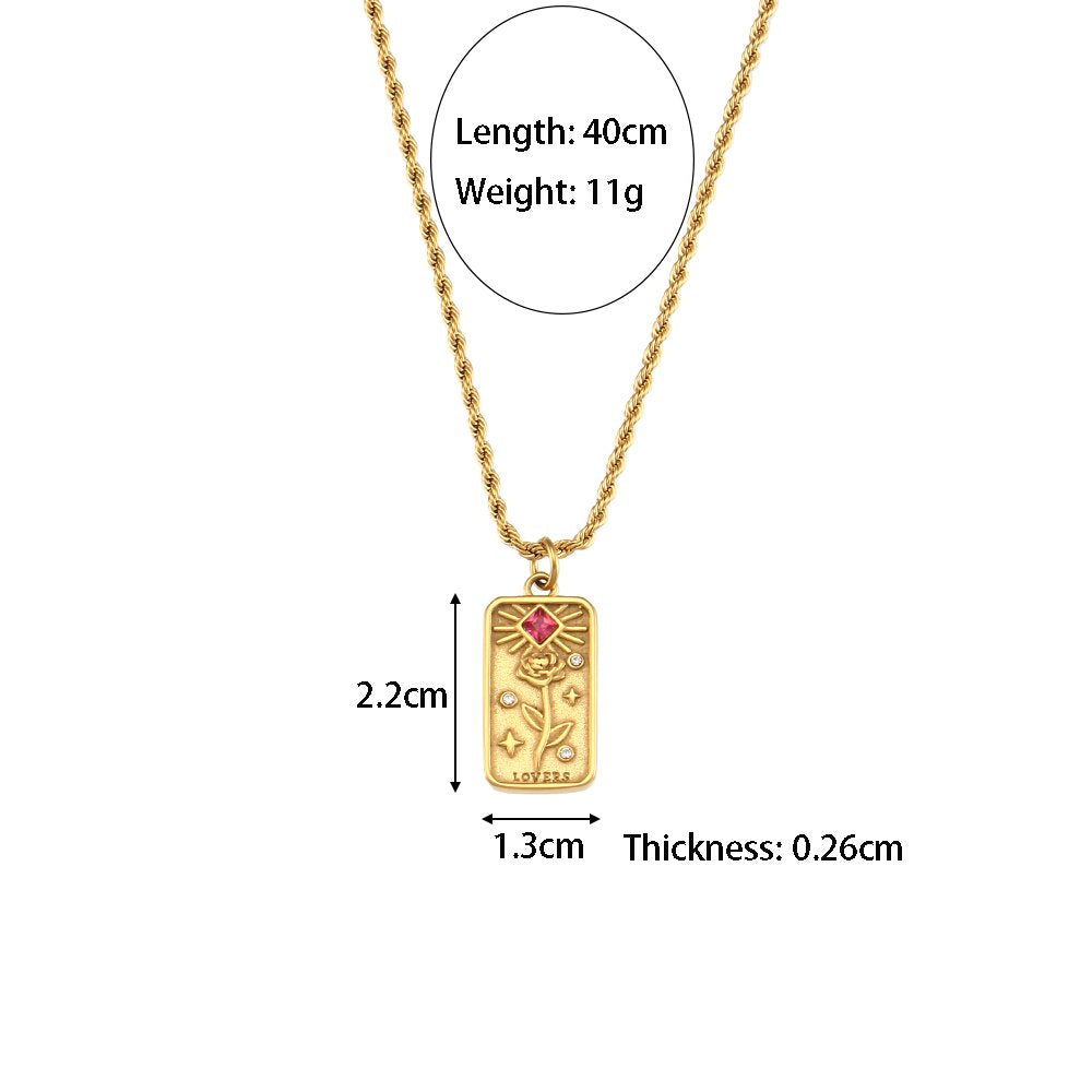 Celestial Soulmate Pendant – Sun, Star & Tarot Charm