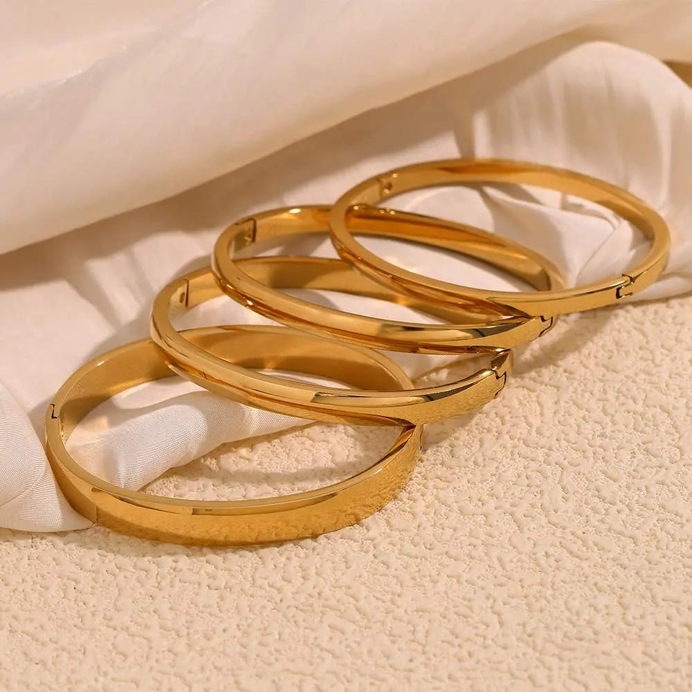Fashion Bracelets cum Bangles – 18KT Gold Plated - Krystal Touch