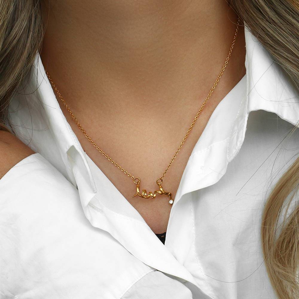 Minimal Heartbeat Necklace – 18KT Gold Plated Krystal Touch
