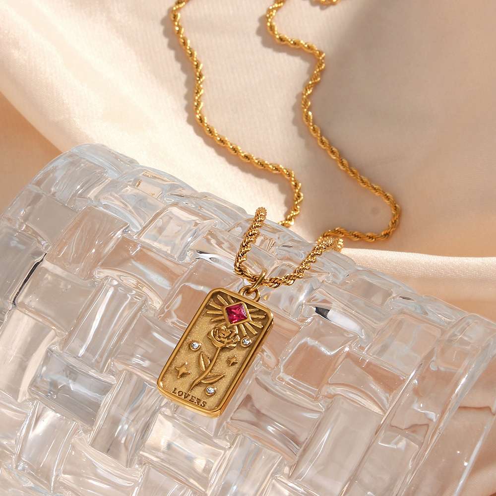 Celestial Soulmate Pendant – Sun, Star & Tarot Charm