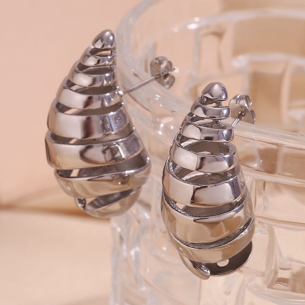 Minimalistic Water Drop Statement Earring - 18k Gold Plated Krystal Touch