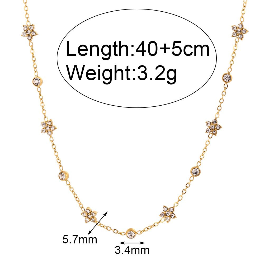 Elegant Floral Touch - 18KT Gold Plated