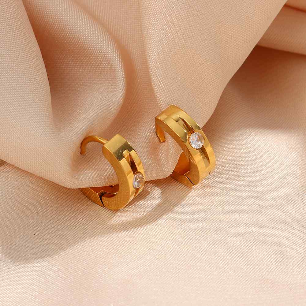 Butterfly Drop Earrings -18KT Gold Plated Krystal Touch