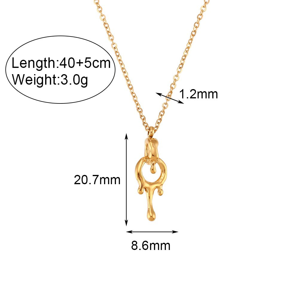 Minimal Melting Heart Necklace - 18KT Gold Plated Krystal Touch