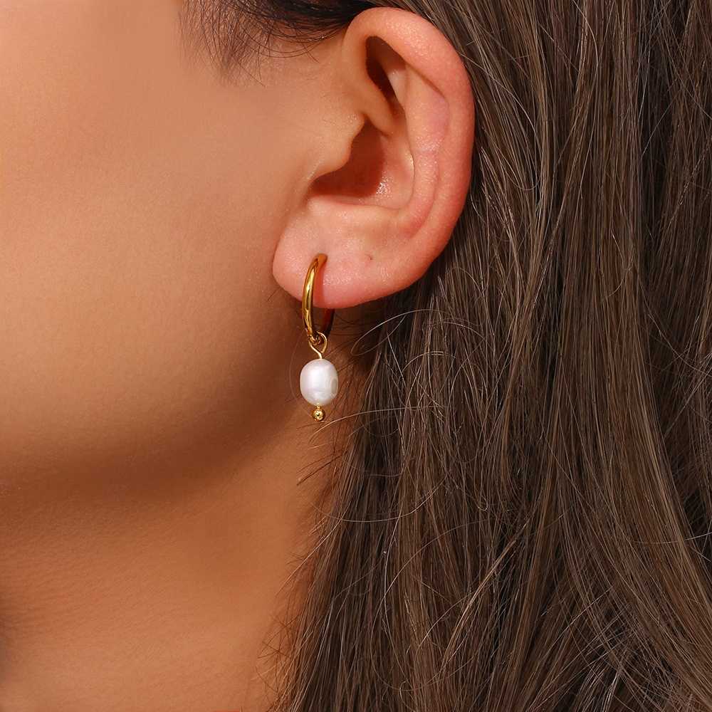 Elegant Pearl Drop – 18KT Gold Plated