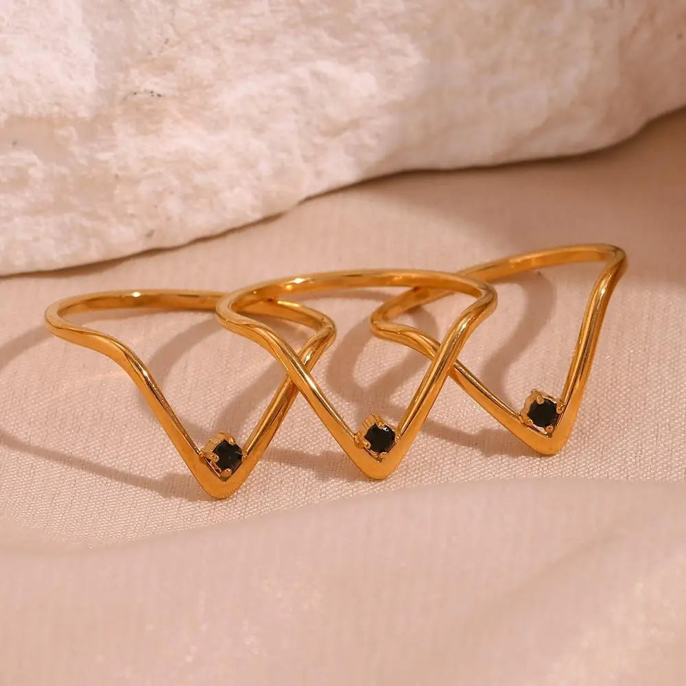 Regal Vanki Ring – 18KT Gold Plated - Krystal Touch