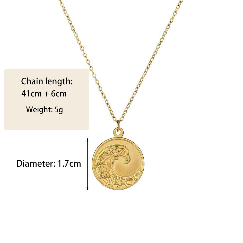 Ocean wave Necklace - 18KT Gold Plated Krystal Touch