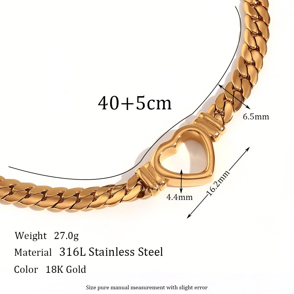 Gorgeous Hollow Heart Choker - 18KT Gold Plated Krystal Touch