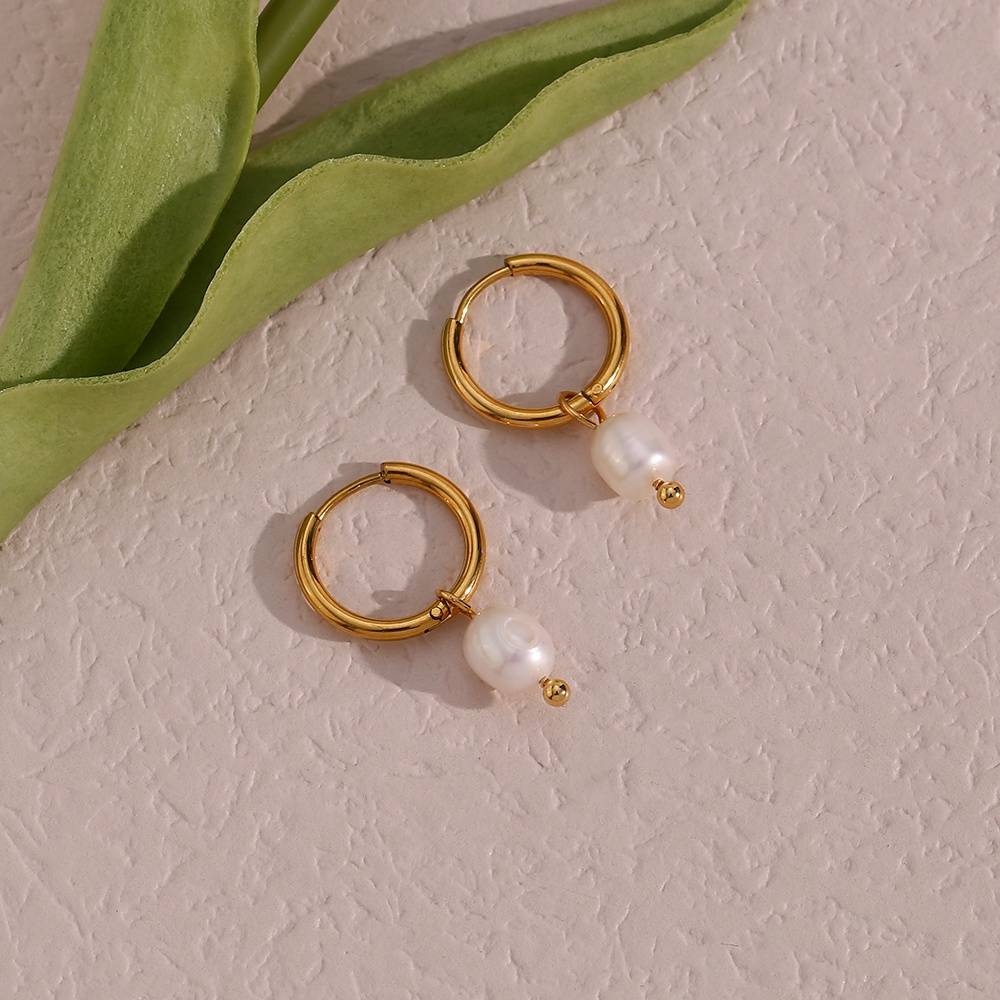 Elegant Pearl Drop – 18KT Gold Plated