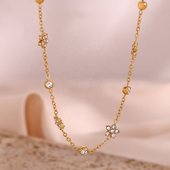 Elegant Floral Touch - 18KT Gold Plated