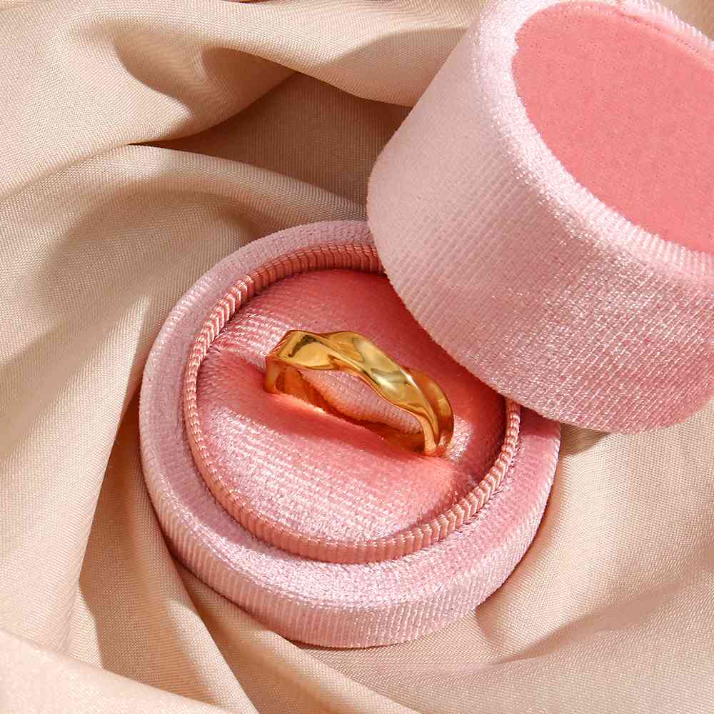 Wave Crest Ring – 18KT Gold Plated - Krystal Touch