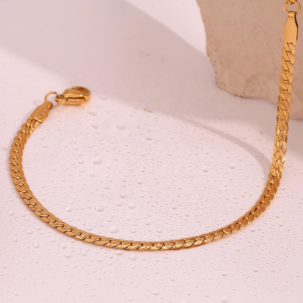 NK Chain Bracelet – 18KT Gold Plated