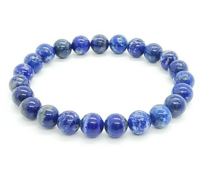 Lapiz Lazauli - 8mm Stretchable Unisex Bracelet - Wrist (6.5 INCH) My Store