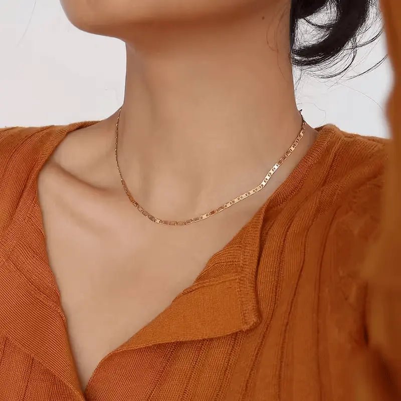 Snout Splicing Choker Necklace – 18KT Gold Plated - Krystal Touch