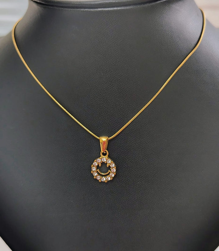 Smile Pendant - 18KT Gold Plated Krystal Touch