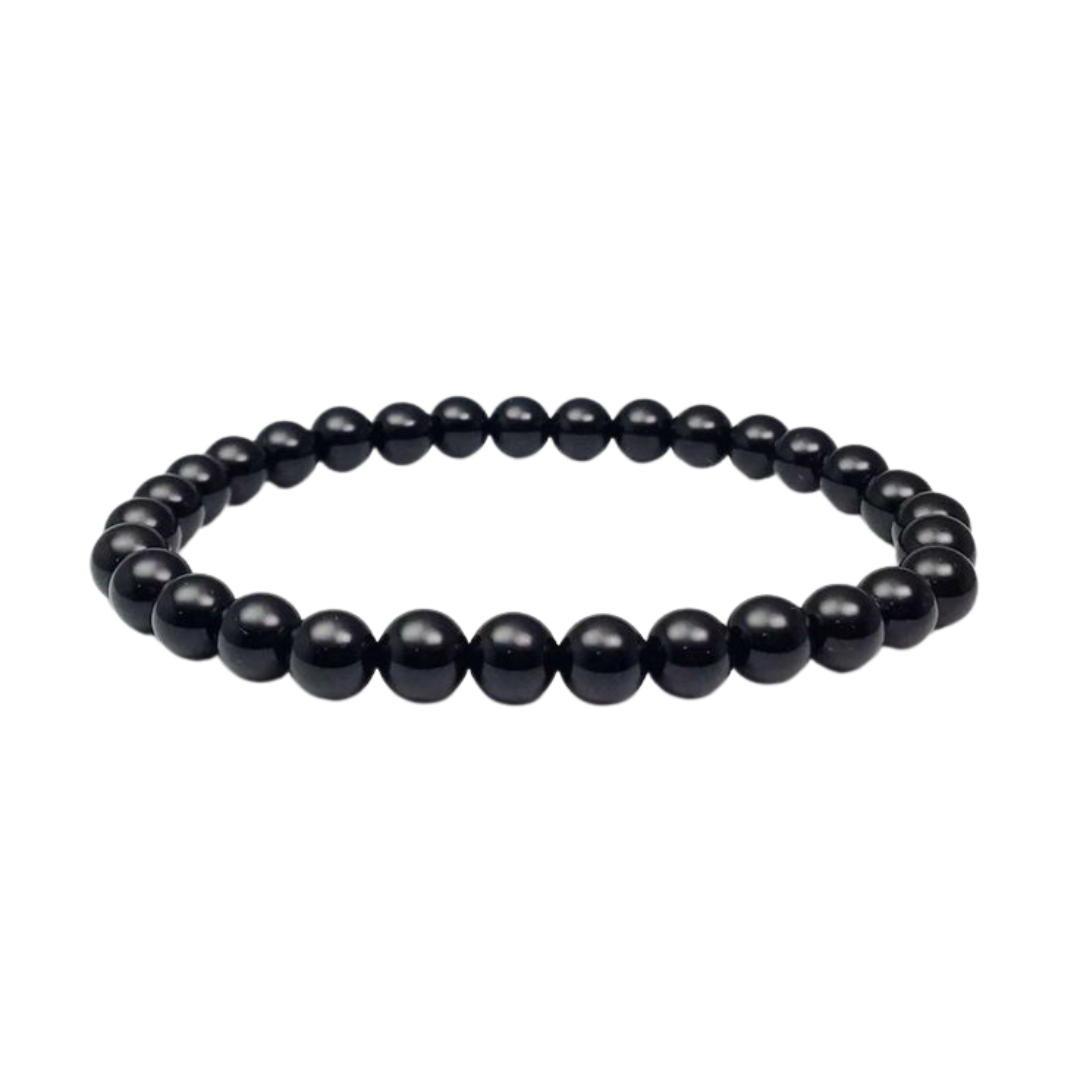 Black Onyx - 8 mm Stretchable Unisex Bracelet Krystal Touch
