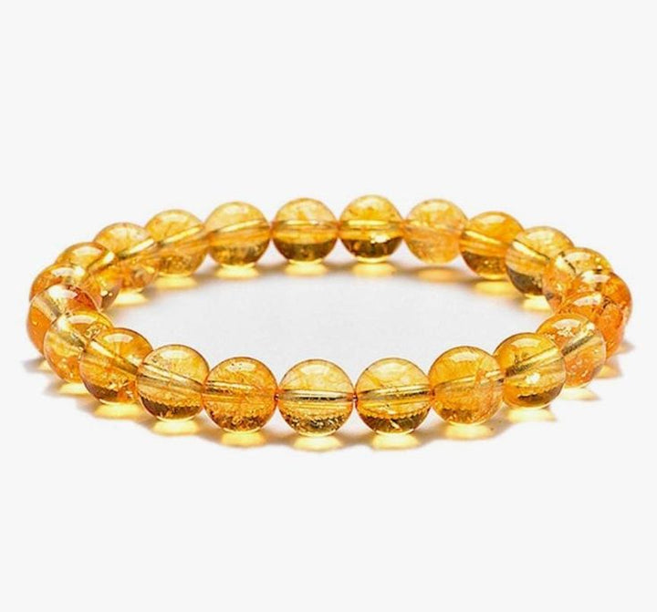 Citrine - 8 mm Stretchable Unisex Bracelet Krystal Touch