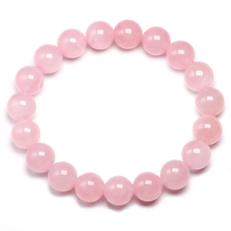 Rose Quartz - 8 mm Stretchable Unisex Bracelet Krystal Touch